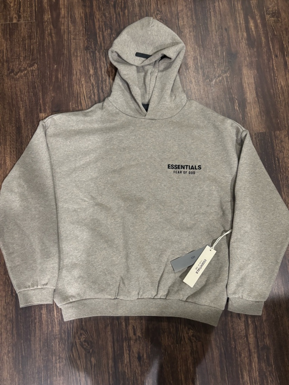 Essentials Neutral Grey Minimalist Hoodie